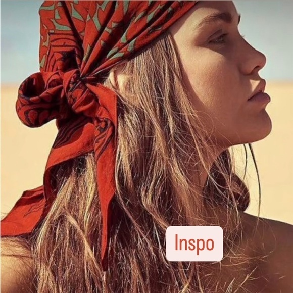 SILK SCARF Indian Block Print, Skinny Scarf, Beautiful - Picture 6 of 11